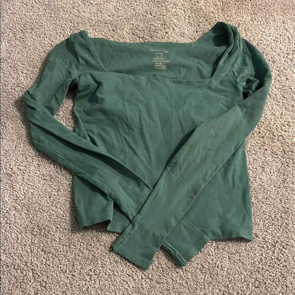 Urban Outfitters Green Long Sleeve Top